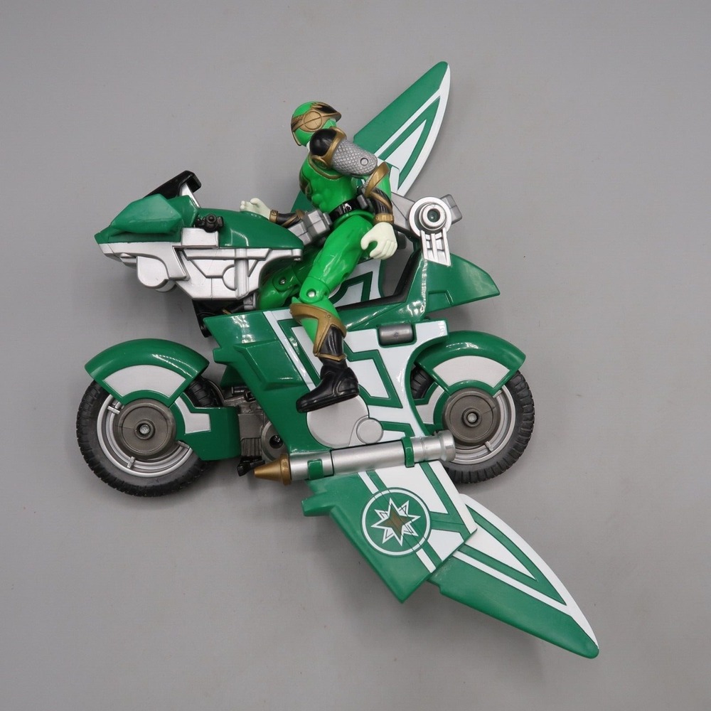 Power Rangers Ninja Storm Transforming Glider Cycle Green Samurai‎ Ranger